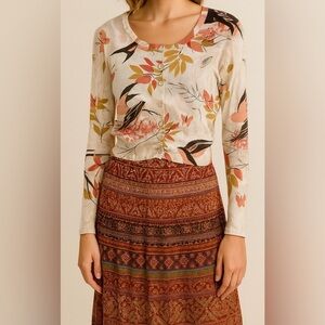 Charlotte Tarantola Floral Cardigan Top Whimsigothcore‎ Fairycore Size S